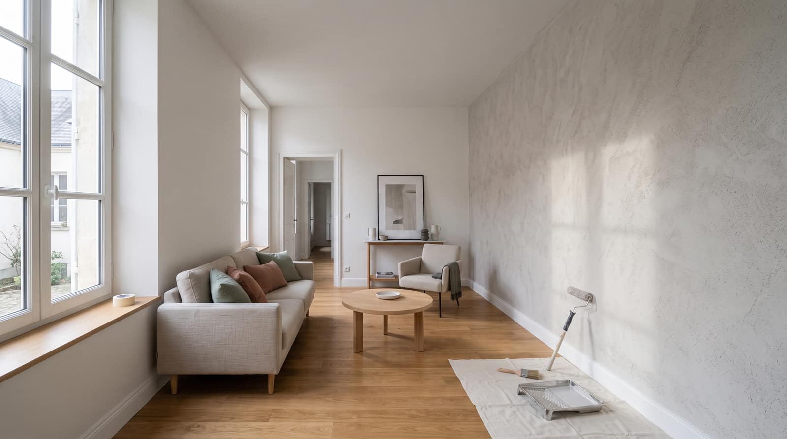 Un enduit décoratif ne se pose pas comme une peinture murale