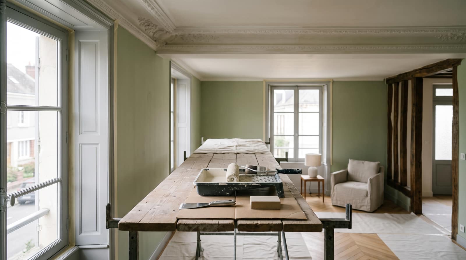 Ce qui pèse vraiment dans le prix de la peinture d'un plafond à repeindre
