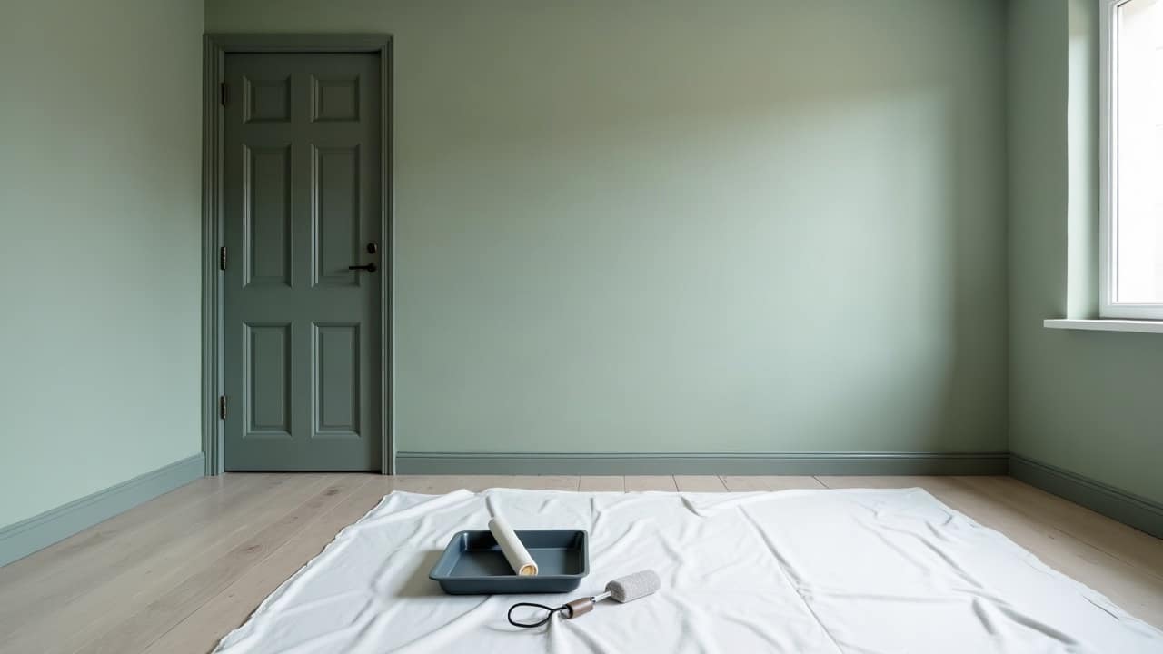 Angle de mur légèrement taché par de la condensation, proche d'une fenêtre, avant traitement et préparation